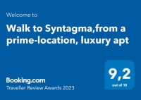 Awards Walk to Syntagma,from a prime-location, luxury apt, Athens 